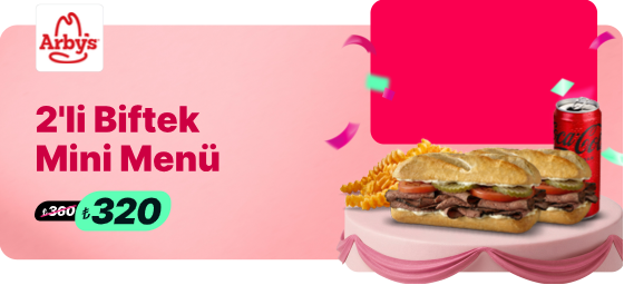 Arby's / 2'li Biftek Mini Menü 320TL