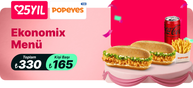 Popeyes / Ekonomix Menü 330TL